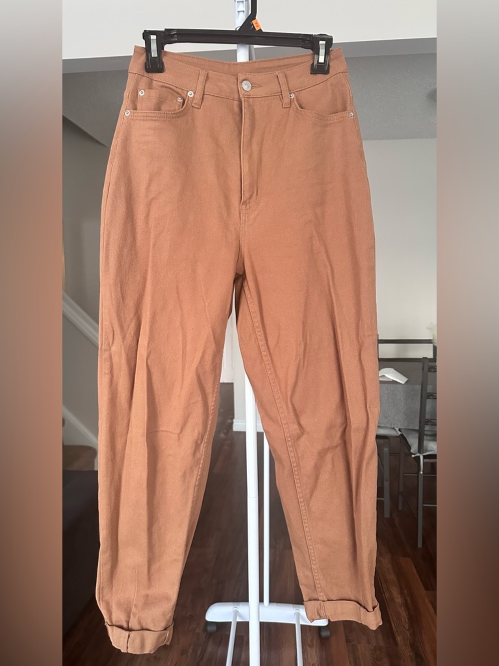 Casual Cotton Pants in Rust Tan